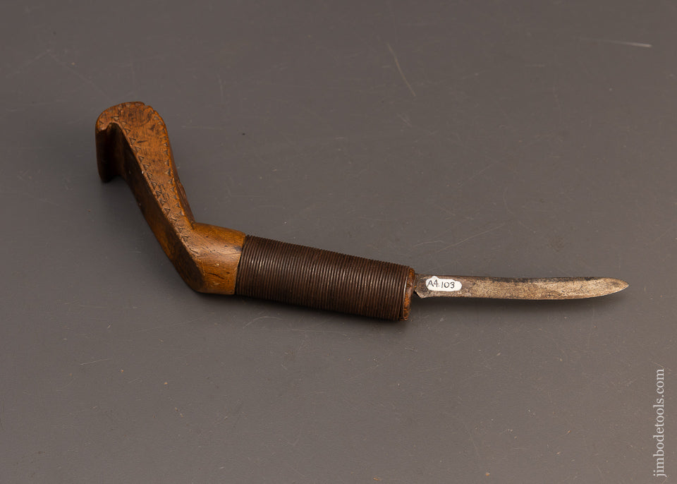 Stunning Early Hand Carved Native American Crooked Knife - EXCELSIOR 115594