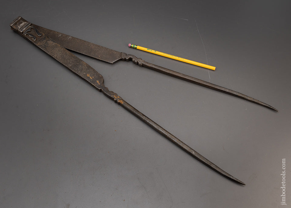 Gorgeous 18th Century Ornate Hand Forged Dividers - EXCELSIOR 115631