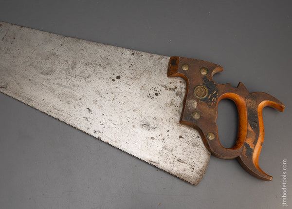 Fabulous HOLDEN’S PATENT Thumb Hole Grip Hand Saw by WHEELER, MADDEN & CLEMSON No. 34 THE STANDARD - EXCELSIOR 115747