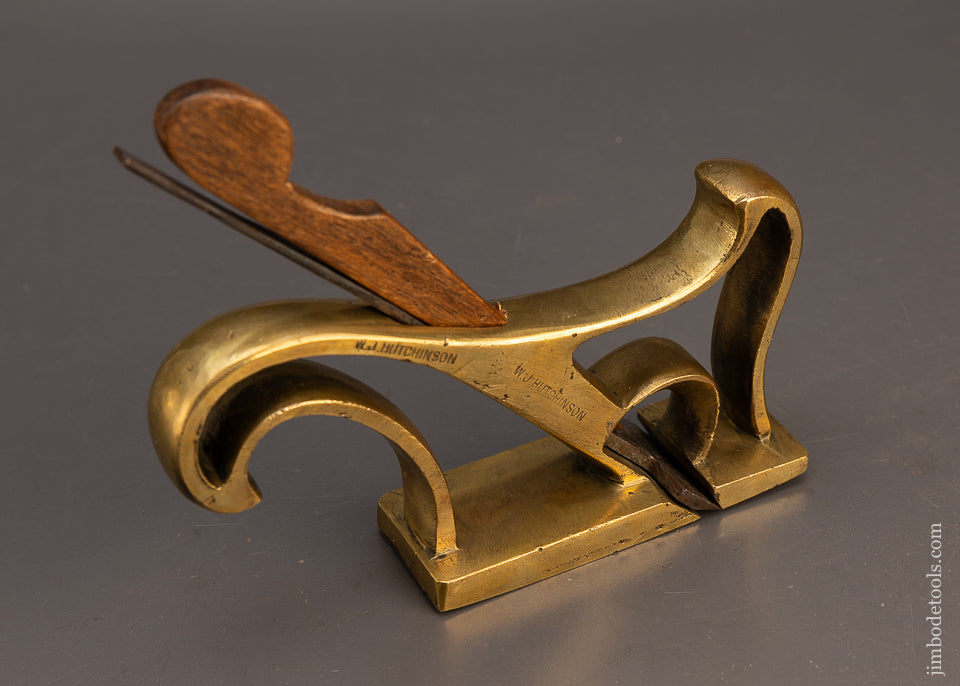 Stunning Carriage Maker’s Brass Rabbet Plane - EXCELSIOR 116004