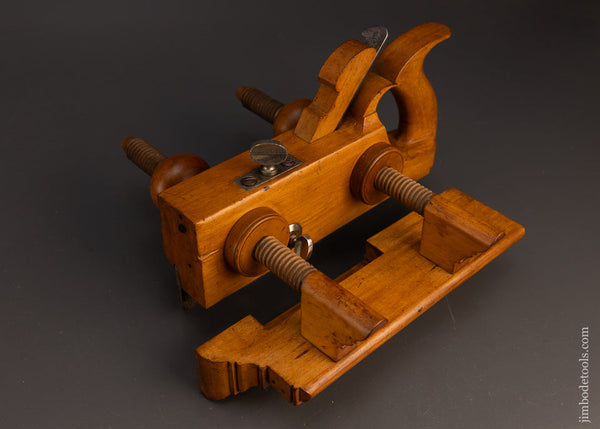 Stunning-Boxwood-Screw-Arm-Plow-Plane-with-Nickel-Trim-by-DENISON-EXCELSIOR 117457