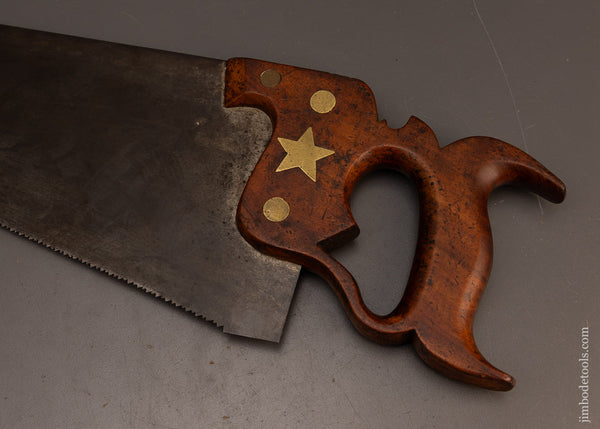 Uber Rare E. & L. DAVENPORT PHILADA No. 8 STAR Medallion Hand SawEXCELSIOR 117883