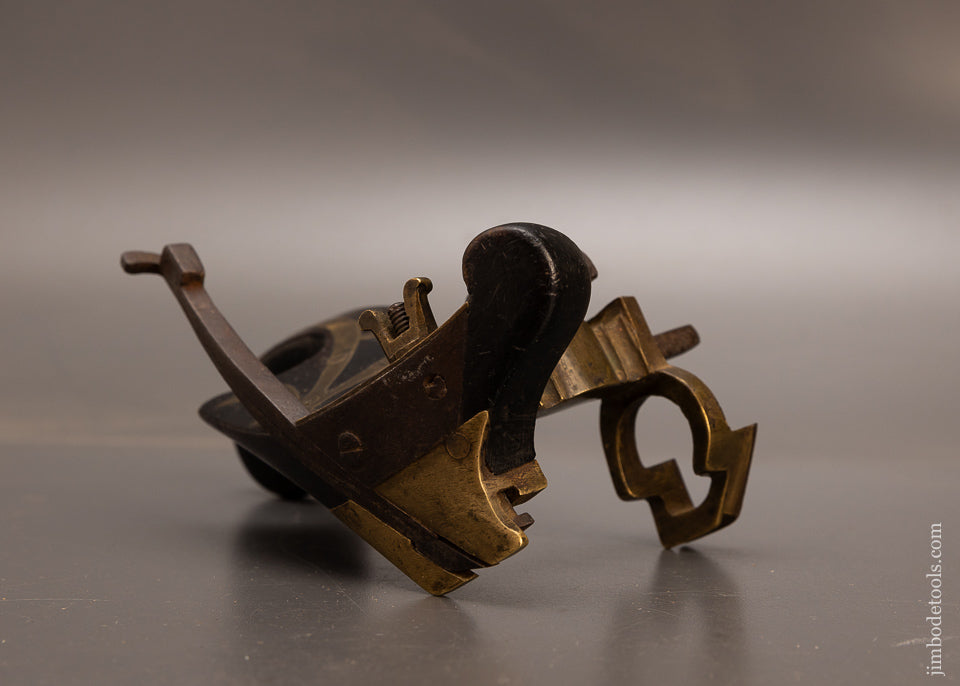 Spectacular-DATED-&-Brass-Inlaid-Carriage-Maker’s-Plow-Plane-EXCELSIOR-118055