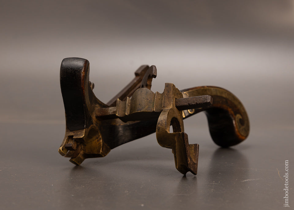 Spectacular-DATED-&-Brass-Inlaid-Carriage-Maker’s-Plow-Plane-EXCELSIOR-118055