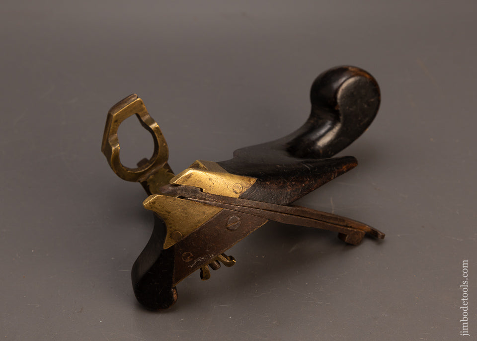 Spectacular-DATED-&-Brass-Inlaid-Carriage-Maker’s-Plow-Plane-EXCELSIOR-118055