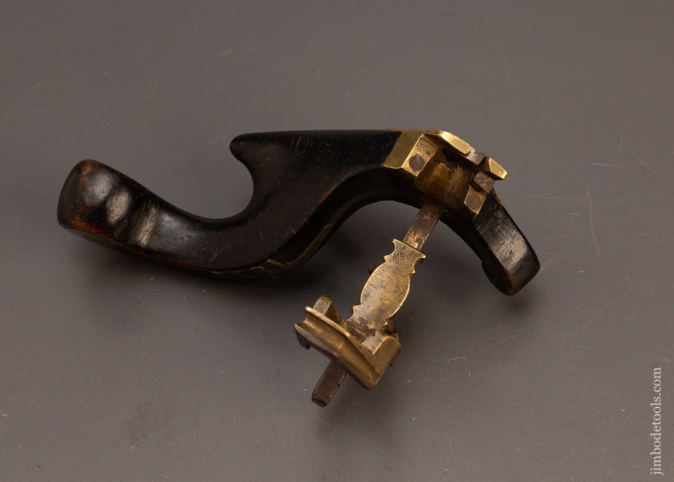 Spectacular-DATED-&-Brass-Inlaid-Carriage-Maker’s-Plow-Plane-EXCELSIOR-118055