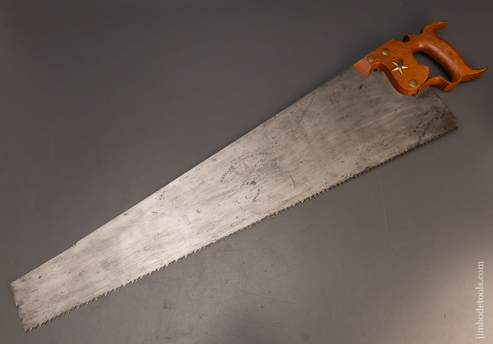 Rare-&-Extra-Fine-WHEELER-MADDEN-&-CLEMSON-STAR-Saw-EXCELSIOR 118293