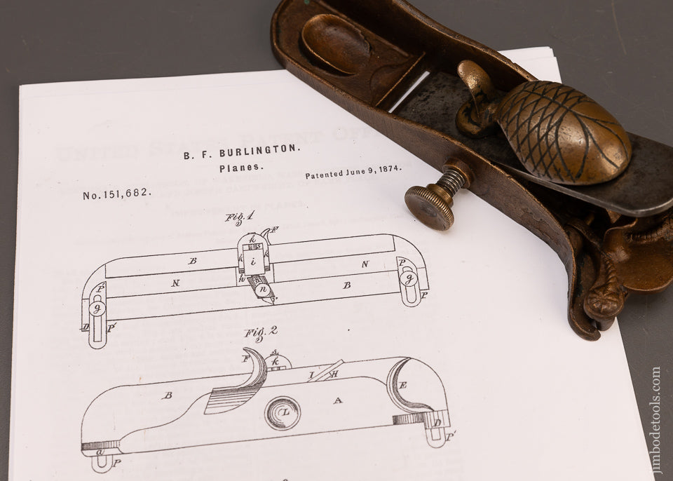 Extremely-Rare-BURLINGTON-PATENT-Combination-Tool-&-Plane-EXCELSIOR 118418
