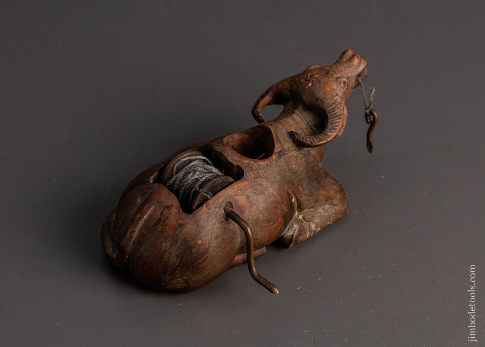 Stunning-Carved-Boxwood-Long-Horn-Cattle-Vintage-Sumitsubo-Japanese-Ink-Line-EXCELSIOR 118728
