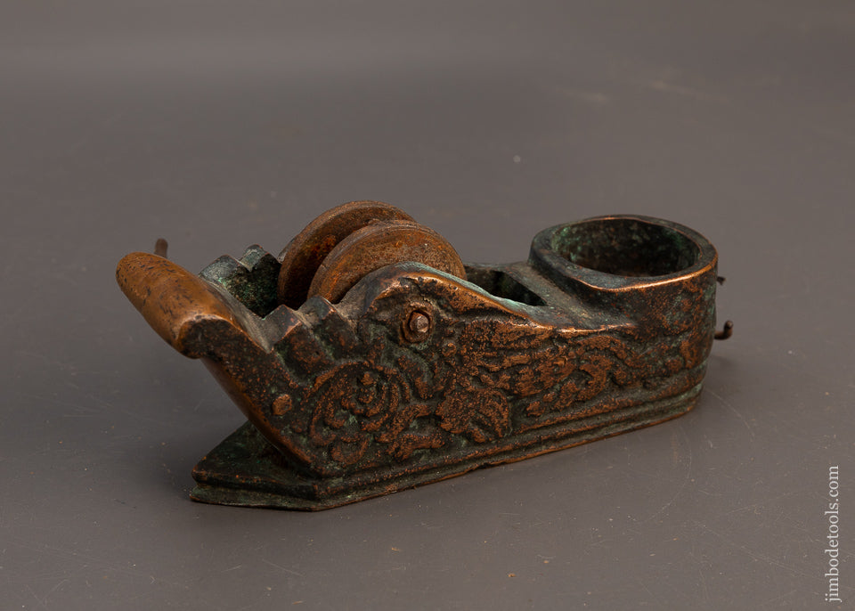 Remarkable 6 Pound Solid Brass Sumitsubo Japanese Ink Line - EXCELSIOR 118739