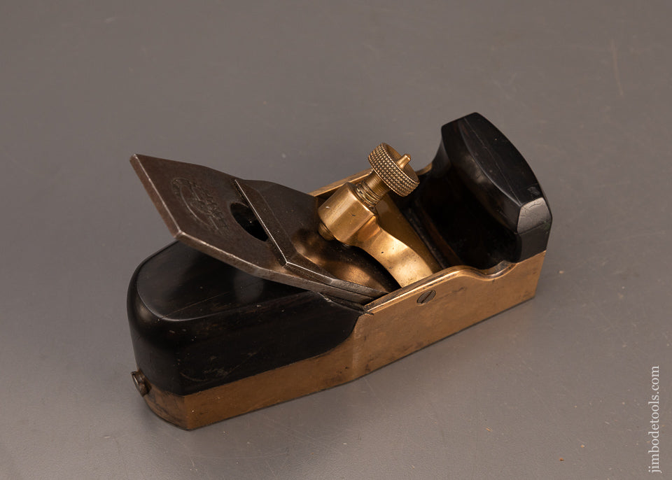 RARE-NORRIS-No.-14GS-(Marked-COPLEY-LONDON)-Gunmetal-&-Ebony-Smooth-Plane-EXCELSIOR-119520-AS-OF-FEB-25