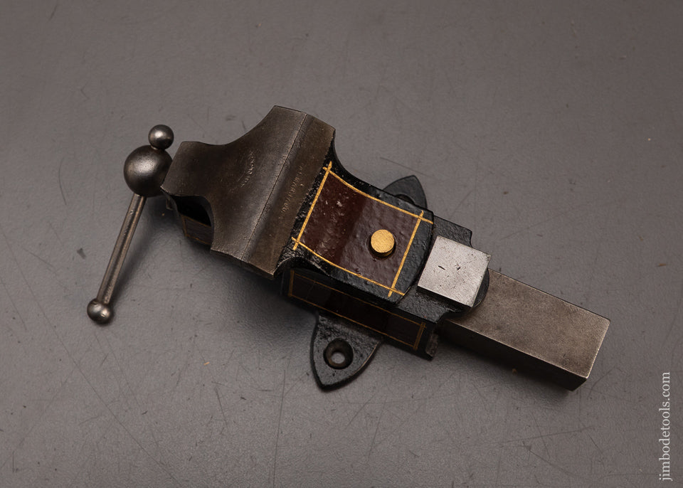 Rare-SIGNED-PRENTISS-1868-PATENT-Vise-with-Swivel-Jaws-and-Swivel-Base-EXCELSIOR-119574-AS-OF-FEB-21