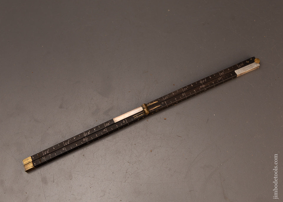 Fabulous-18th-Century-Thick-Ebony-Folding-Rule-EXCELSIOR-120486