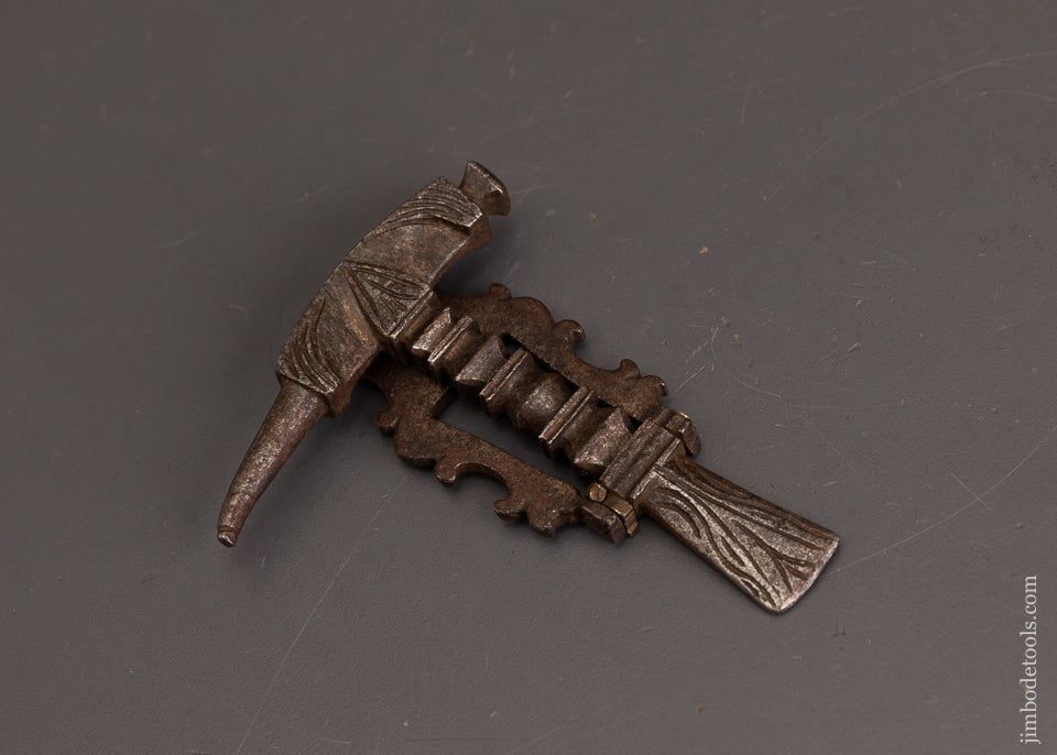 Drop-Dead-Stunning-Ornate-18th-Century-Flint-Knapping-Hammer-EXCELSIOR-120494-AS-OF-MAY-8