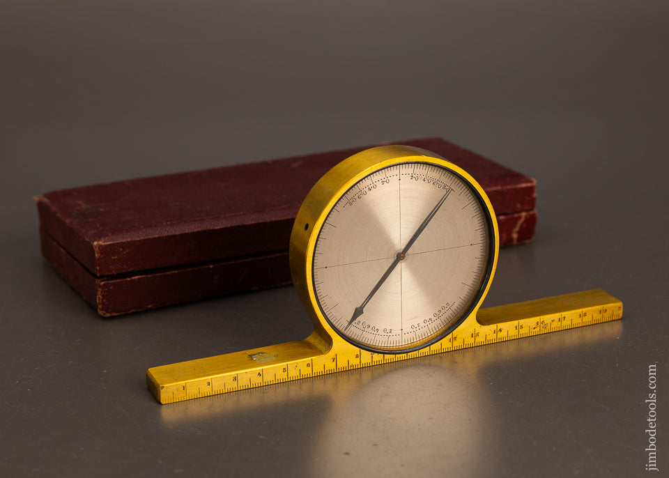Inclination Survey Instruments Clock PATENTED 8 Inch Brass Mantle Clock Inclinometer Level Mint in Box - EX ...