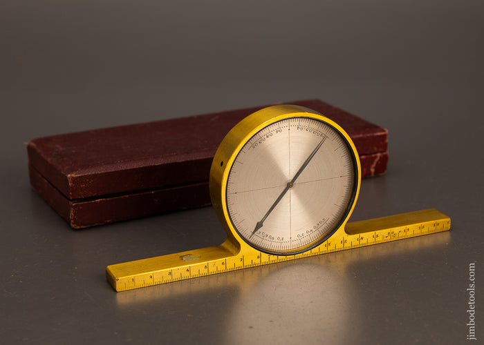 PATENTED-8-Inch-Brass-Mantle-Clock-Inclinometer-Level-Mint-in-Box-EXCELSIOR-120692-AS-OF-APR-28