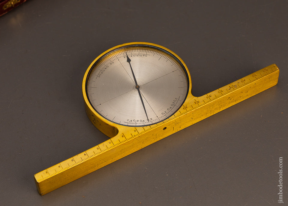 PATENTED-8-Inch-Brass-Mantle-Clock-Inclinometer-Level-Mint-in-Box-EXCELSIOR-120692-AS-OF-APR-28