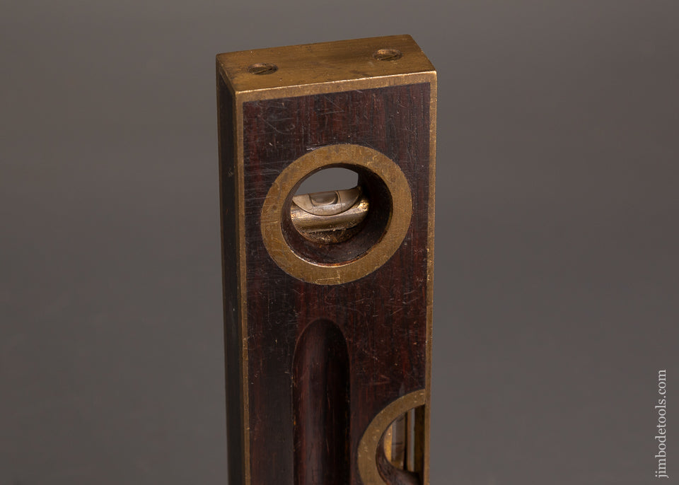 Extra-Fine-9-Inch-STANLEY-No.-98-Brass-Bound-Rosewood-Level-EXCELSIOR-121147-AS-OF-JULY-9