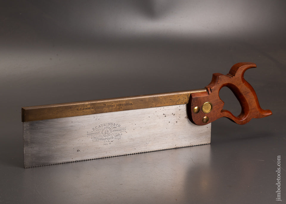 Premium-Near-Mint-ATKINS-No.-2-Brass-Back-Tenon-Saw-EXCELSIOR-121200