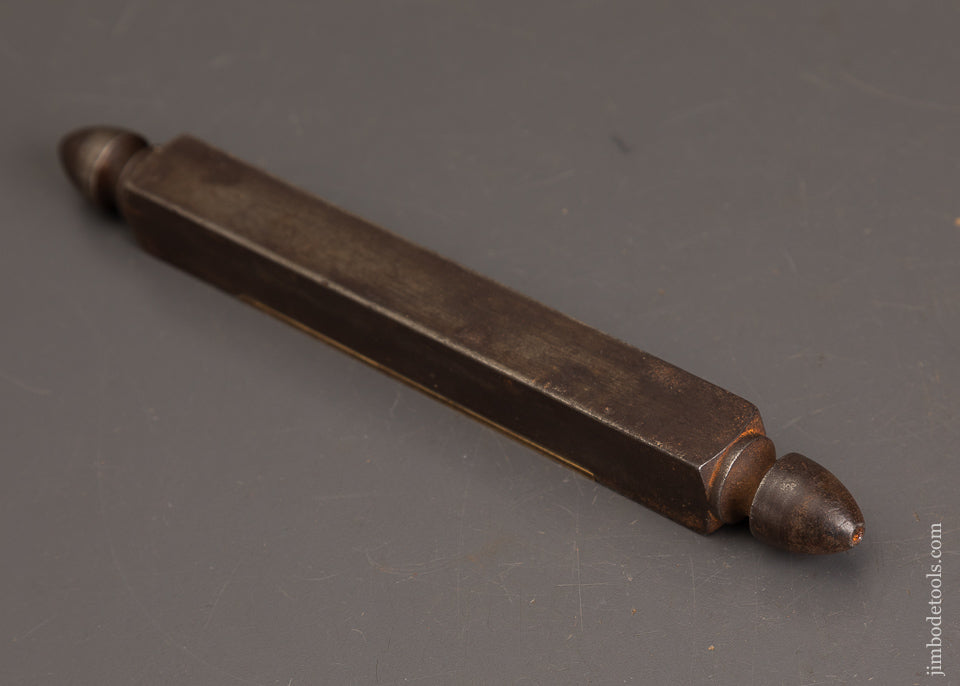 Spectacular!-HALL-&-KNAPP-NEW-BRITAIN,-CT.-Iron-Finial-Level-with-Label-EXCELSIOR-121552
