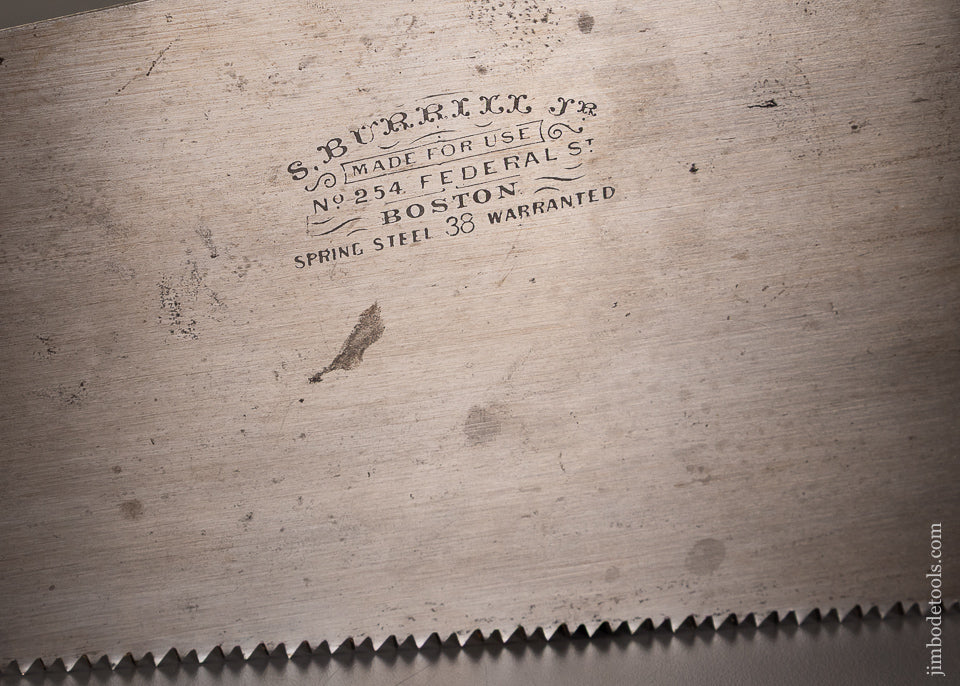 Spectacular-New-Old-Stock-S.-BURRILL-JR.-No.-38-Spring-Steel-Hand-Saw-EXCELSIOR-121563