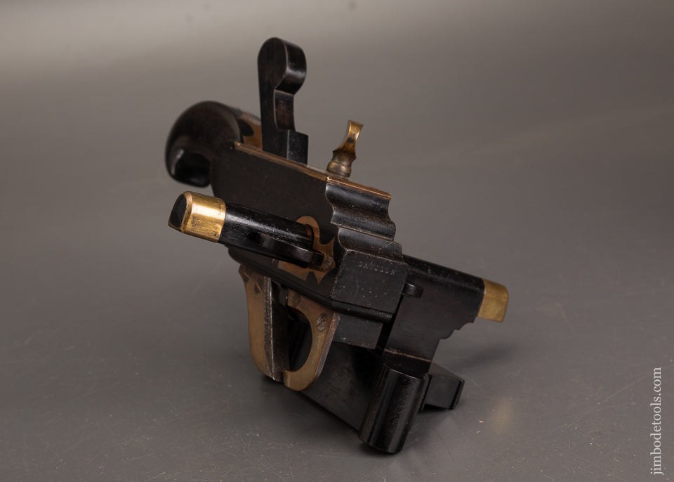 Drop-Dead-Stunning-Solid-Ebony-THOMAS-FALCONER-Style-Carriage-Maker’s-Plow-Plane-EXCELSIOR-122362-AS-OF-OCT-12