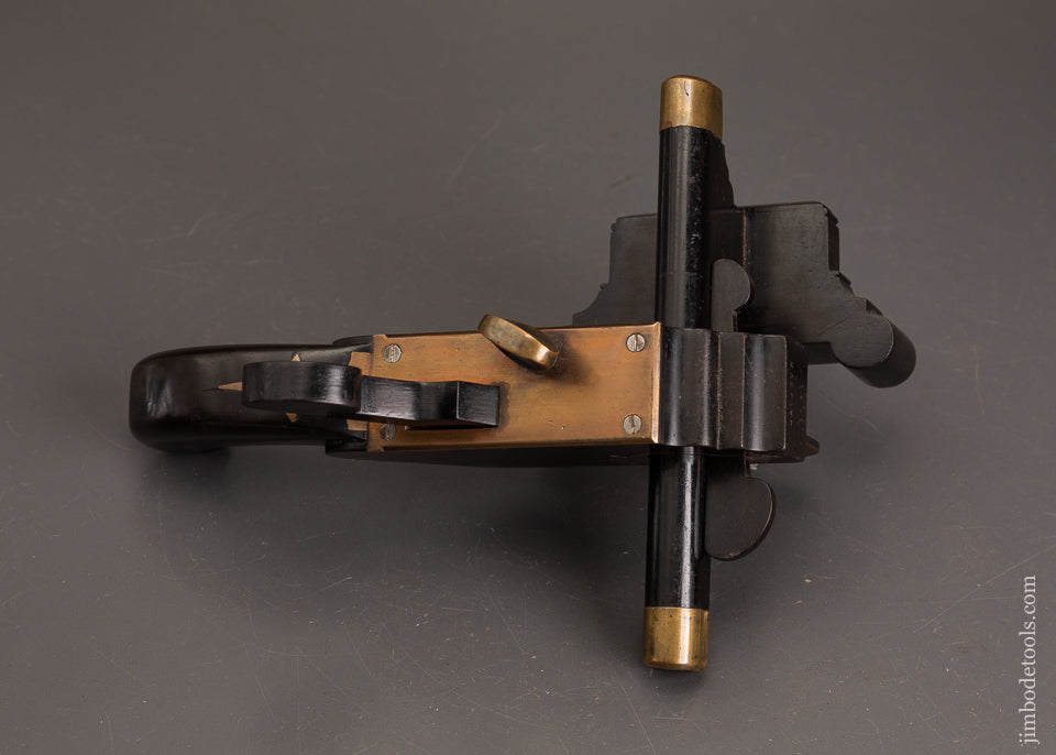 Drop-Dead-Stunning-Solid-Ebony-THOMAS-FALCONER-Style-Carriage-Maker’s-Plow-Plane-EXCELSIOR-122362-AS-OF-OCT-12