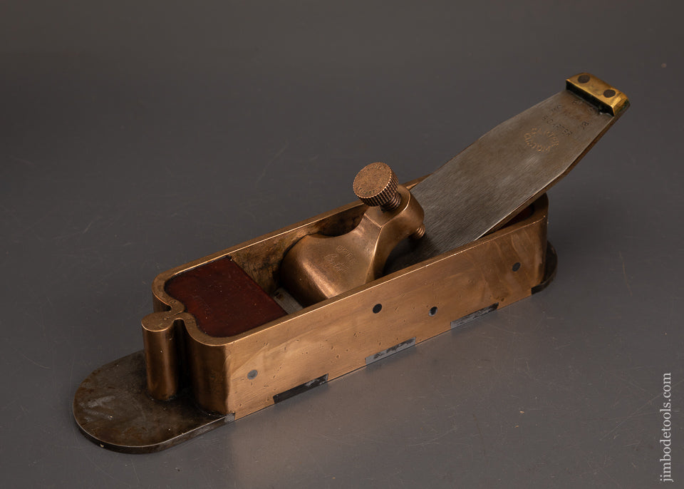 Rare-&-Massive-BILL-CARTER-Gunmetal-Cupid’s-Bow-Boxwood-Infill-Miter-Plane-EXCELSIOR-122408-AS-OF-OCT-16