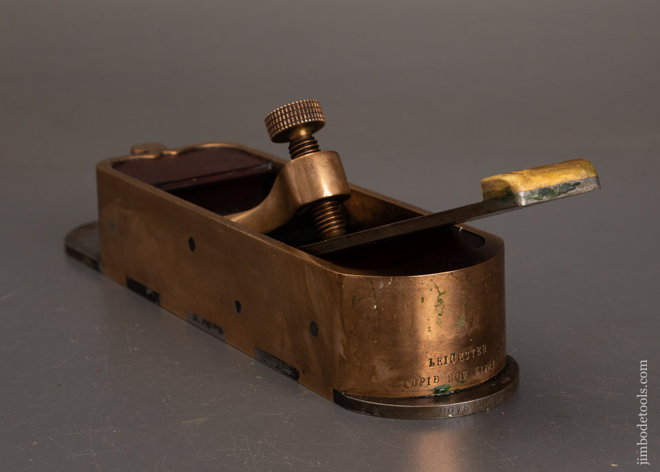 Rare-&-Massive-BILL-CARTER-Gunmetal-Cupid’s-Bow-Boxwood-Infill-Miter-Plane-EXCELSIOR-122408-AS-OF-OCT-16