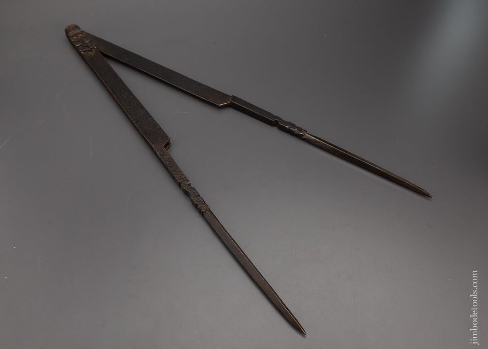 Extremely Ornate French Armourer's Dividers 29 5/8 inches long -  56517