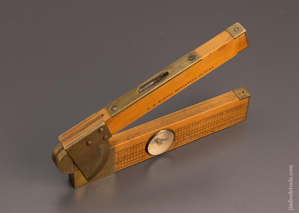 Extra Fine T.B. WINTER Boxwood and Brass Clinometer circa 1858-1914 - EXCELSIOR 56756