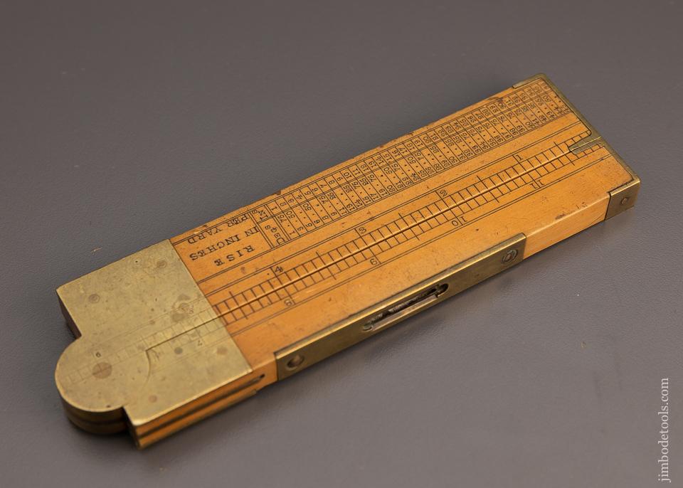 Extra Fine T.B. WINTER Boxwood and Brass Clinometer circa 1858-1914 - EXCELSIOR 56756