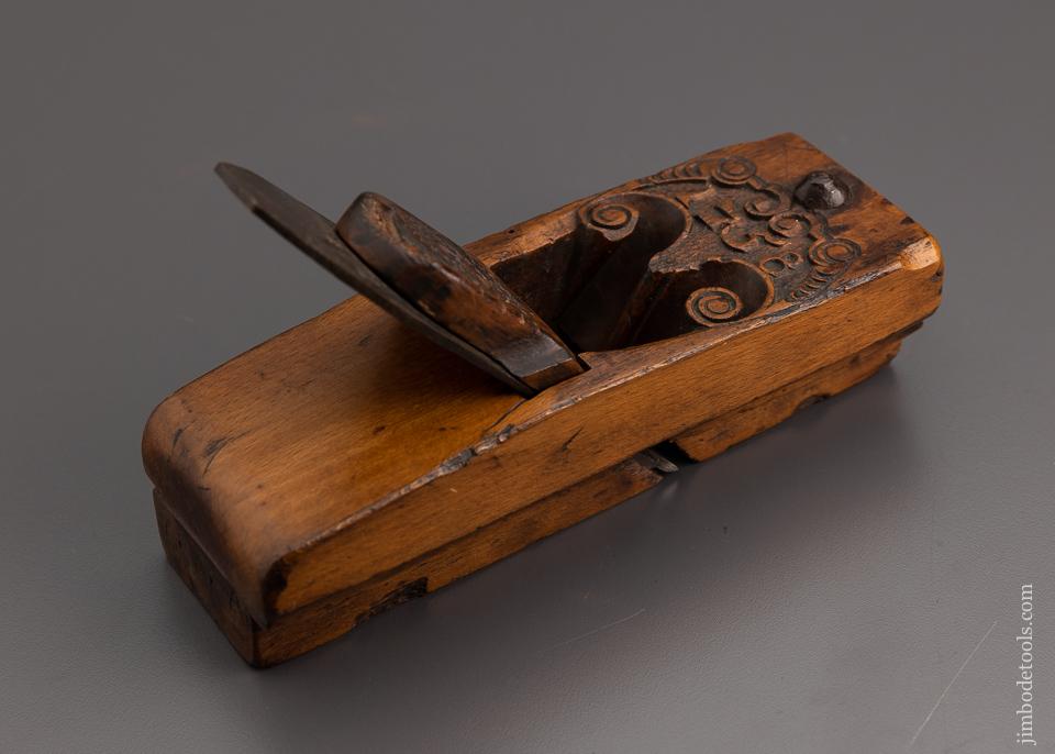 2 3/8 x 7 3/8 inch Ornate Panel Plane Signed by ARY DEN HENGST ROTTERDAM circa 1731-1785 - EXCELSIOR 70608