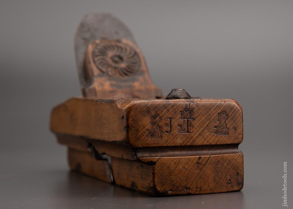 2 3/8 x 7 3/8 inch Ornate Panel Plane Signed by ARY DEN HENGST ROTTERDAM circa 1731-1785 - EXCELSIOR 70608