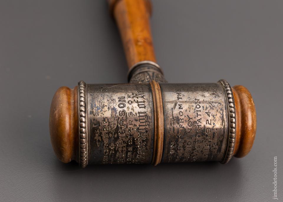 Ornate 8 5/8 inch Presentation Gavel Dated June 12, 1924 - EXCELSIOR 71713