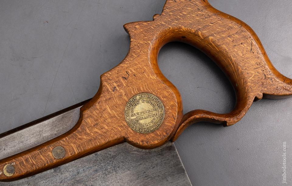 Remarkable MOULSON BROTHERS Carcass Saw with Triple Cove Handle - EXCELSIOR 95397