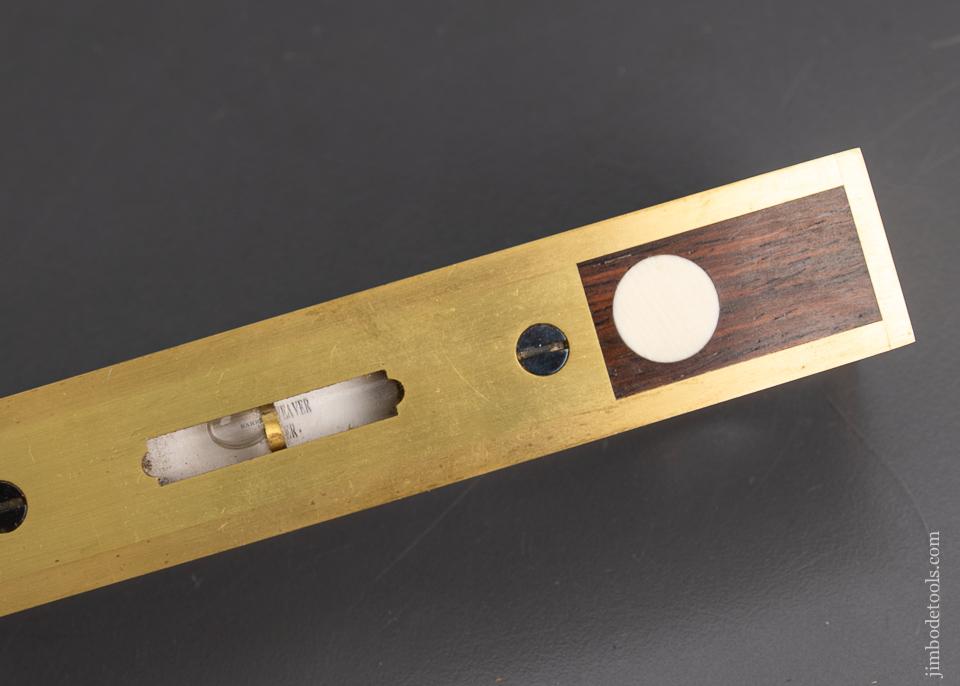 Stunning Rosewood and Brass STRATTON LEVEL by BARRY WEAVER - EXCELSIOR 95955