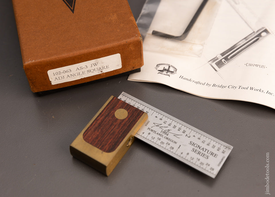 BRIDGE CITY TOOLS AS-3 Adjustable Angle Square Mint in Box - 100035
