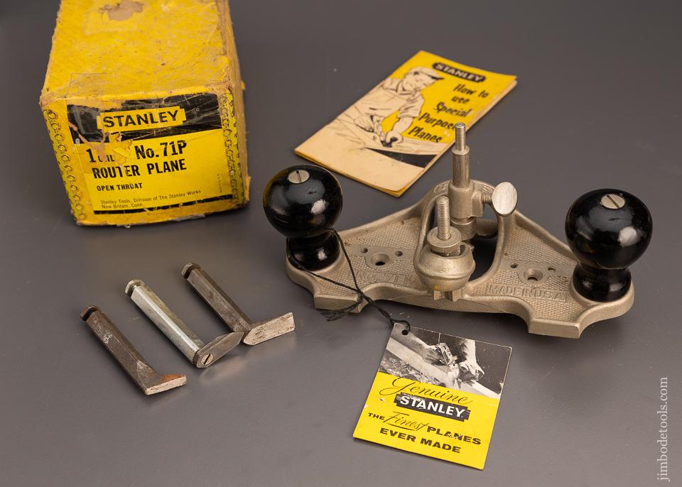 STANLEY No. 71P Router Plane Mint in Box with Tag - 100101