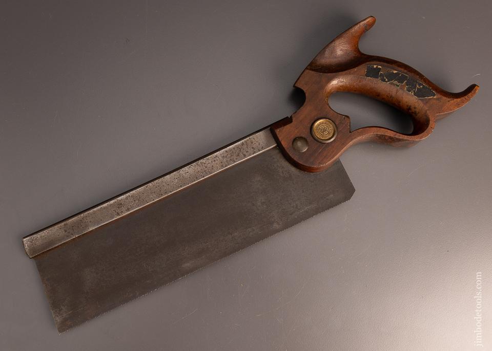 Rare and Fine DISSTON No. 4 Dovetail Saw with REGAN PATENT Handle Decal - 100103