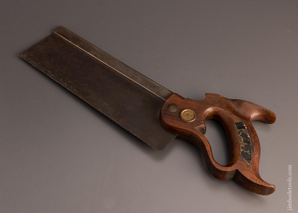 Rare and Fine DISSTON No. 4 Dovetail Saw with REGAN PATENT Handle Decal - 100103