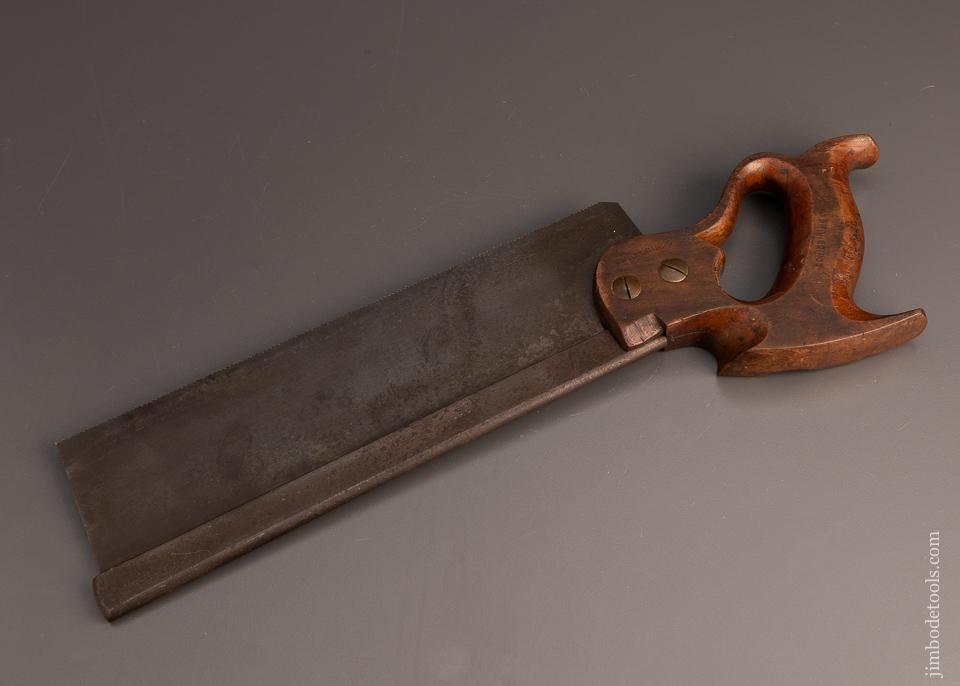 Rare and Fine DISSTON No. 4 Dovetail Saw with REGAN PATENT Handle Decal - 100103