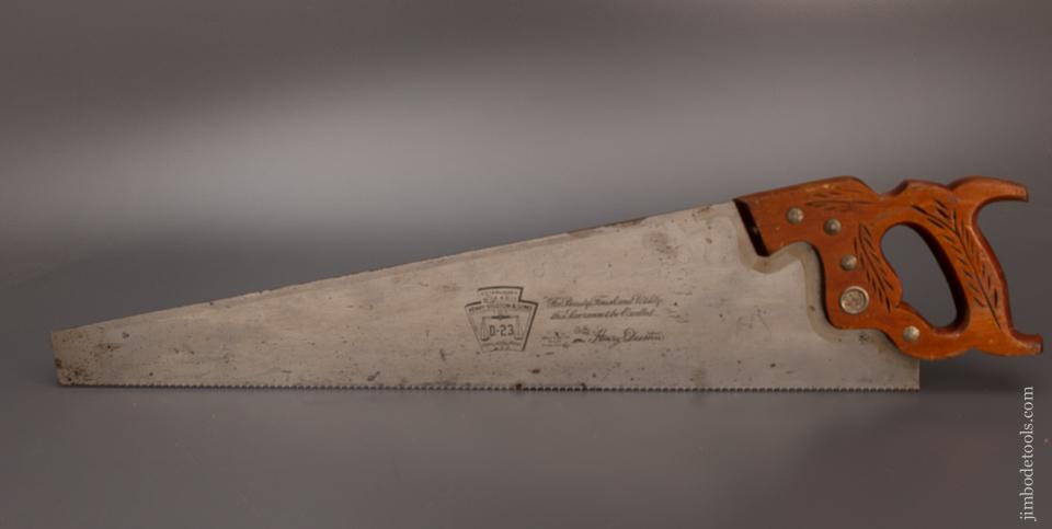 DISSTON D-23 Hand Saw Extra Fine! - 100112