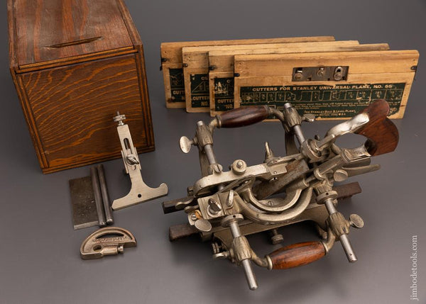 Fine STANLEY No. 55 Combination Plane with All 55 Cutters - 100133