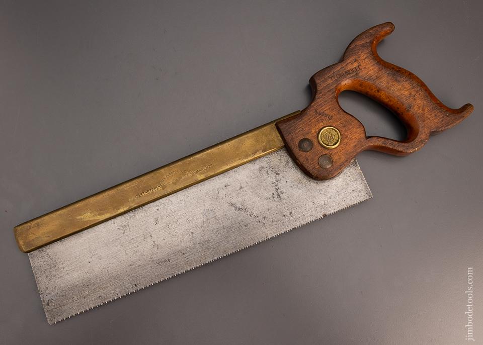 Rare DISSTON No. 5 Brass Back Tenon Saw Nasty Sharp - 100170