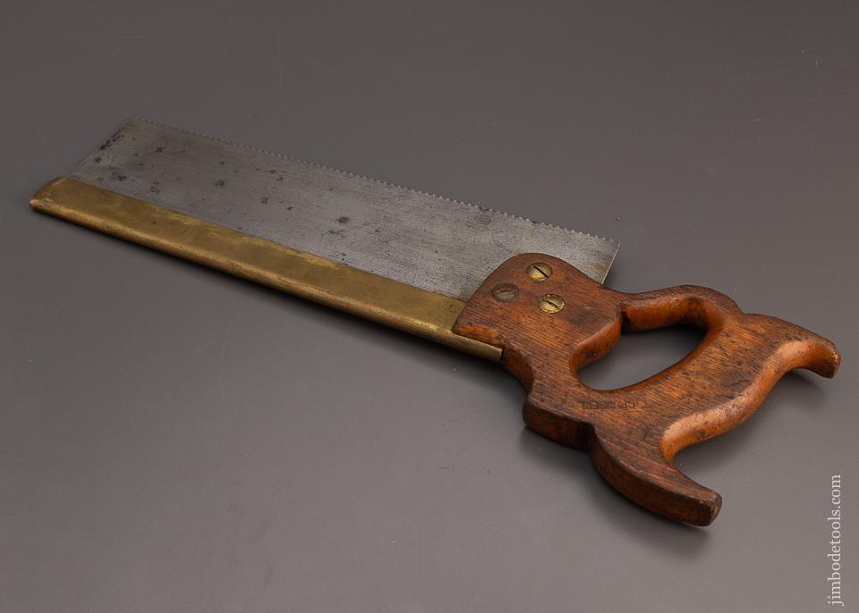 Rare DISSTON No. 5 Brass Back Tenon Saw Nasty Sharp - 100170