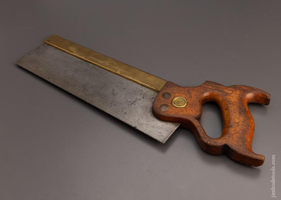 Rare DISSTON No. 5 Brass Back Tenon Saw Nasty Sharp - 100170