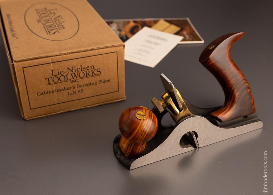 LIE NIELSEN No. 85 Tilt Handle Scraper Plane Dead Mint in Box with Wild Cocobolo Handles - DISCONTINUED! - 100203