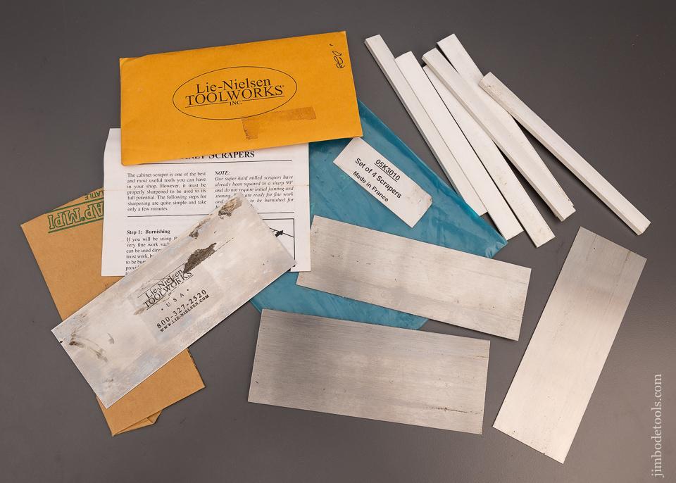 3 LEE VALLEY VERITAS Scrapers and 1 LIE NIELSEN Scraper - 100204