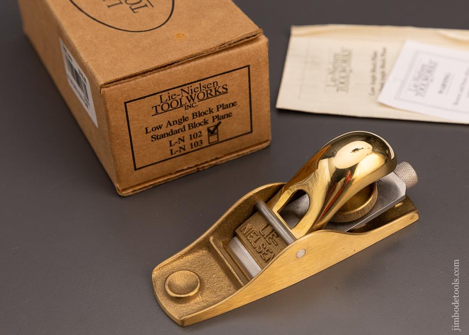 LIE NIELSEN No. 102 Bronze Low Angle Block Plane Near Mint in Box - 100205